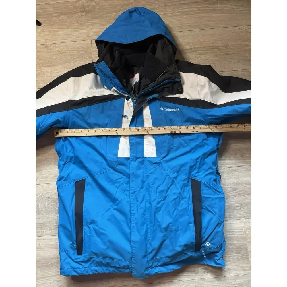 Columbia Whirlibird Interchange Omni-Heat Jacket Blue White Black Men’s L - Picture 12 of 16